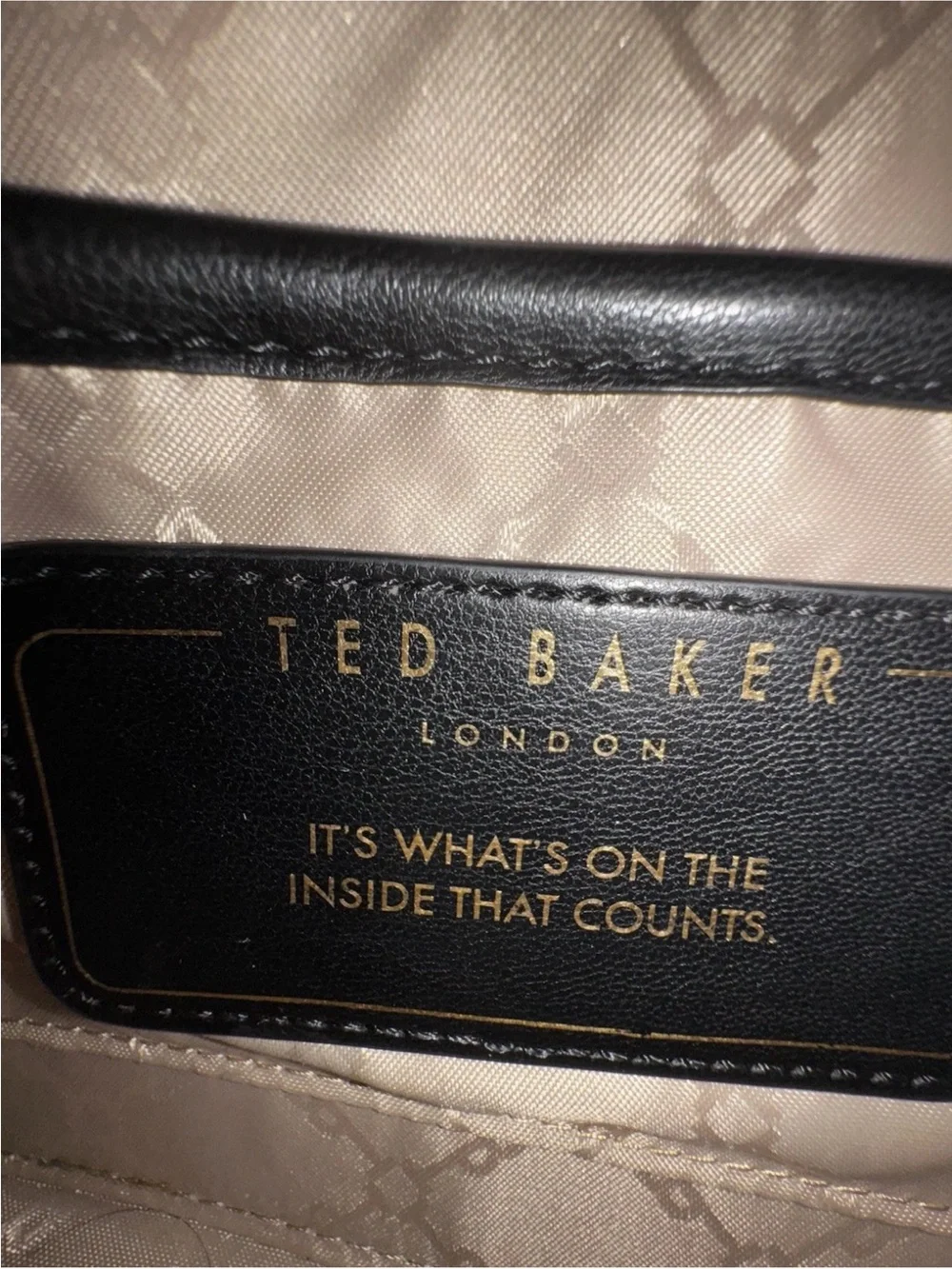 Ted Baker London Black Crossbody Bag with Pear Bow Details NWOT